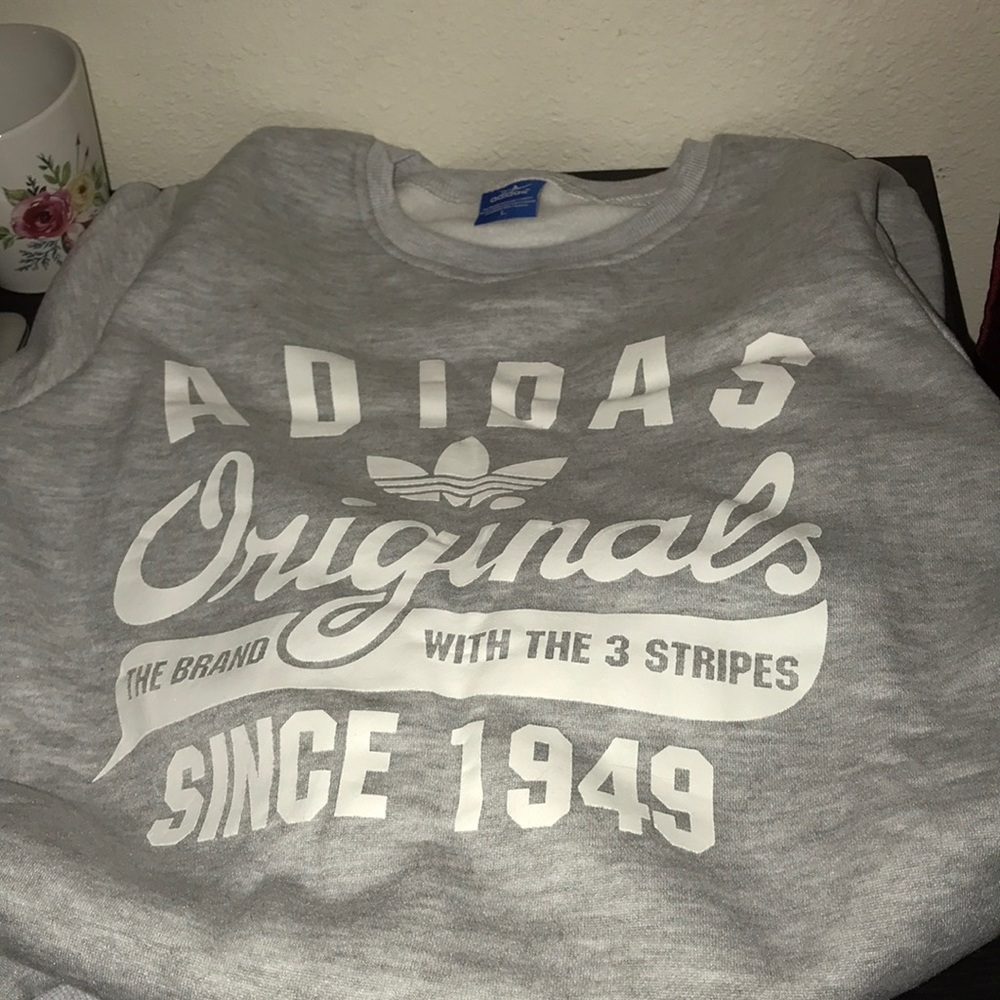 Gray Adidas sweatshirt